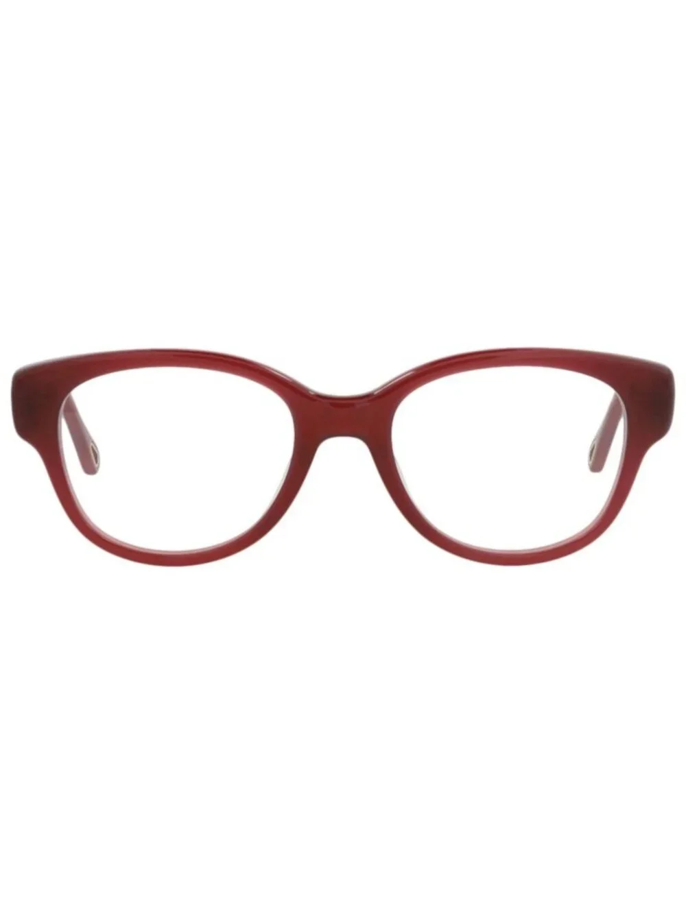 New Chloé Women's Eyeglasses Square Rectangle Bio Acetate Frame Burgundy Eye